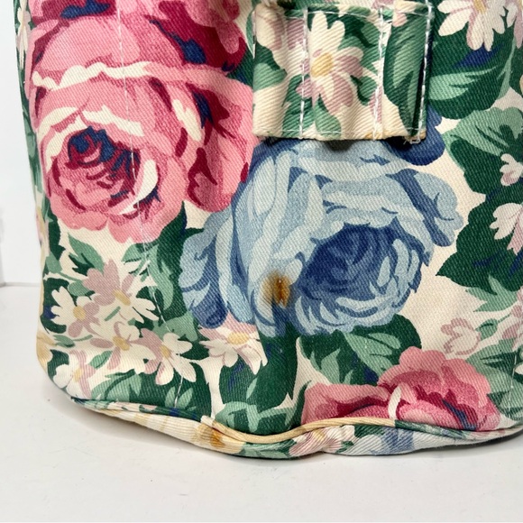 Vintage LaCrosse American Style Sports and Tradition Floral Canvas Tote Bag - Picture 3 of 8